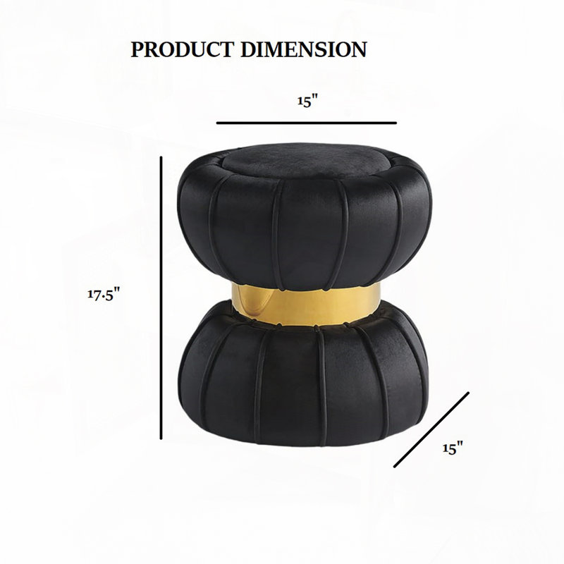 Tabouret d'appoint rond en acier inoxydable