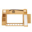 Lit superposé peu encombrant avec glissade, garde-robe intégrée et rangement pour marches-709269596