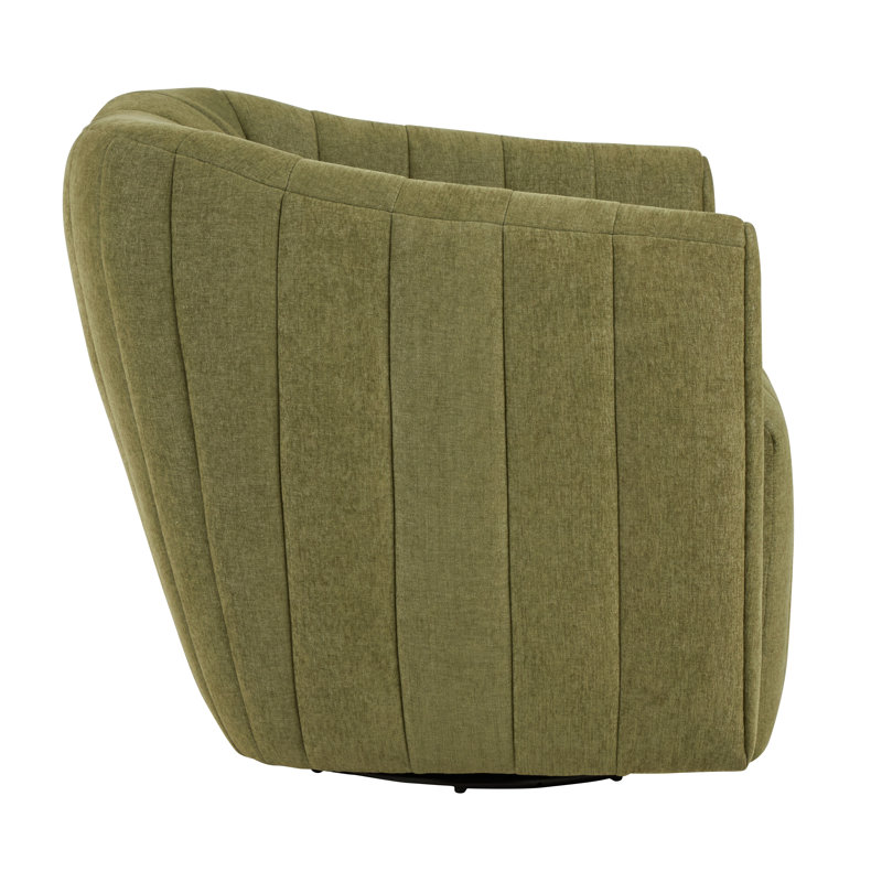 Finley Upholstered Swivel Accent Chair, Green