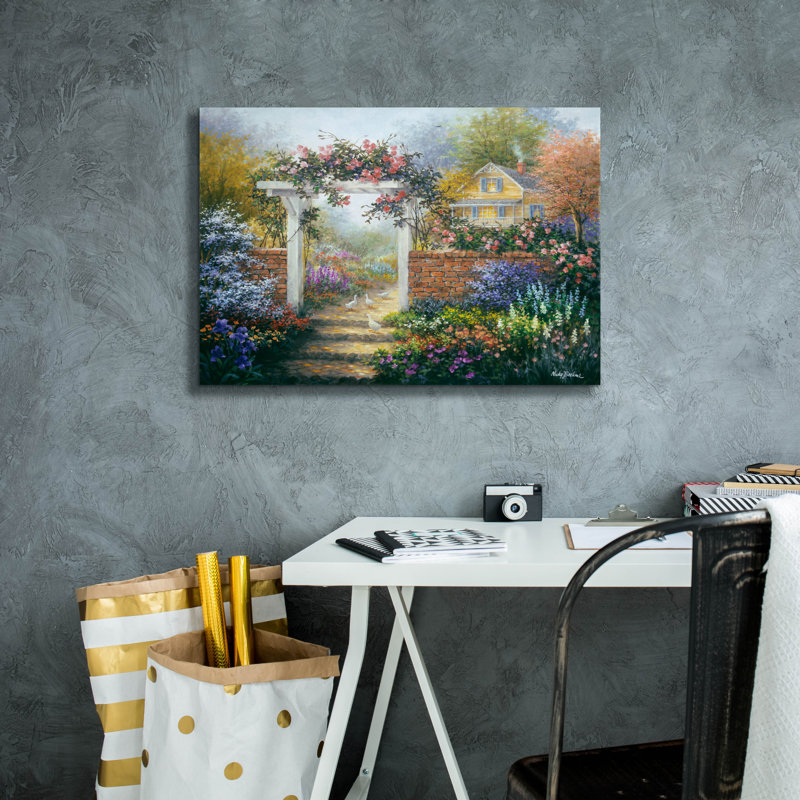 Toile épique Graffiti «Rose Arbor» par Nicky Boehme, 26 po x 18 po, H 18 po x l 26 po