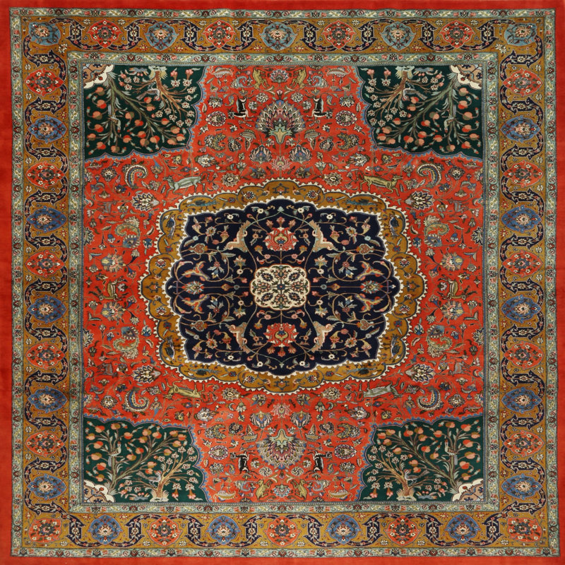 Oriental Indoor Rug, Round 7'