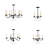 Analycia 8 - Light Steel Dimmable Classic / Traditional Chandelier