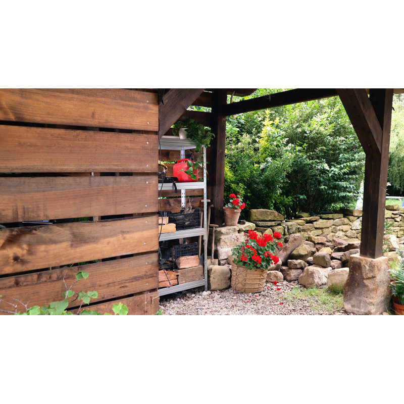 Galvanized Steel 4-Shelf Wire Deck Storage Unit