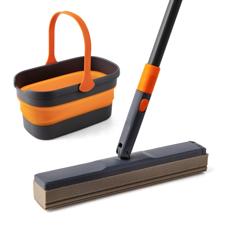 Ensemble de vadrouille éponge avec seau pliable