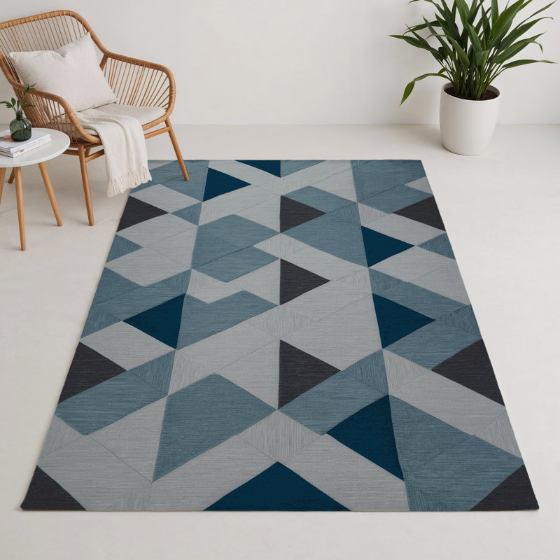 Tapis d'intérieur et d'extérieur à carreaux gris, Rectangle 9 pi x 12 pi