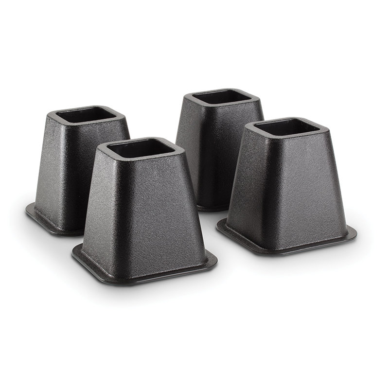 Abian 6'' Bed Risers, Black