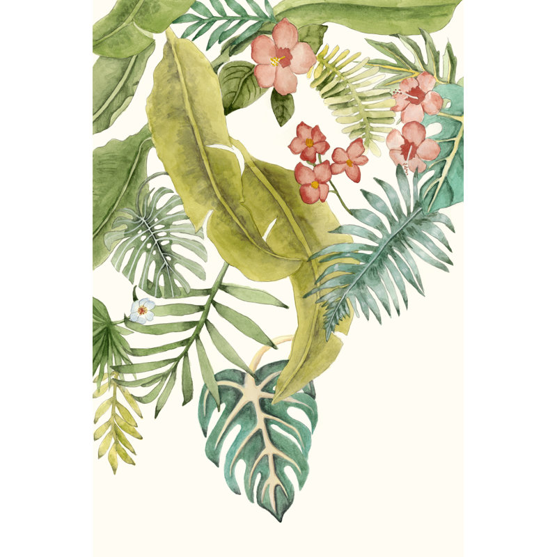Soft Tropics II by Naomi McCavitt - Painting, 76 cm H x 51 cm W, Black Floater Frame