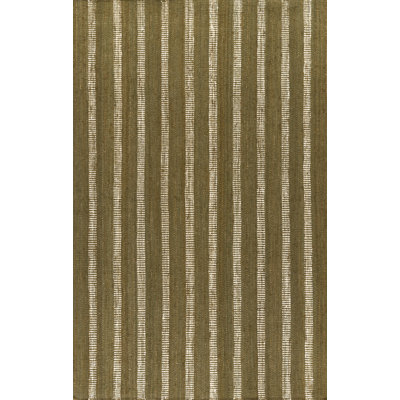Aadison Green Hand-Woven Striped Jute Rug