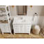 Ensemble de meuble-lavabo simple blanc l 4 x P 2 po Nashville-112691909
