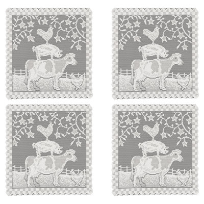 Chad Polyester No Pattern Square Doily