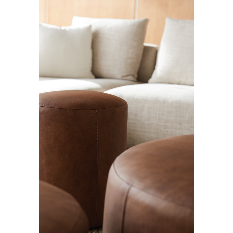 Cleo Leather Ottoman