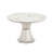47" Round Marble Dining Table, Modern Kitchen Table with High Gloss Faux Marble Tabletop and Stainless Steel Base for Dining Room, Kitchen(only table)