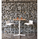 Ceru Outdoor 3 - Piece Teak Bar Height Dining Set