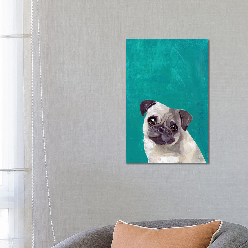 " Pug Puppy " by PI Studio Painting Print, 26" H x 18" W x 1.5" D