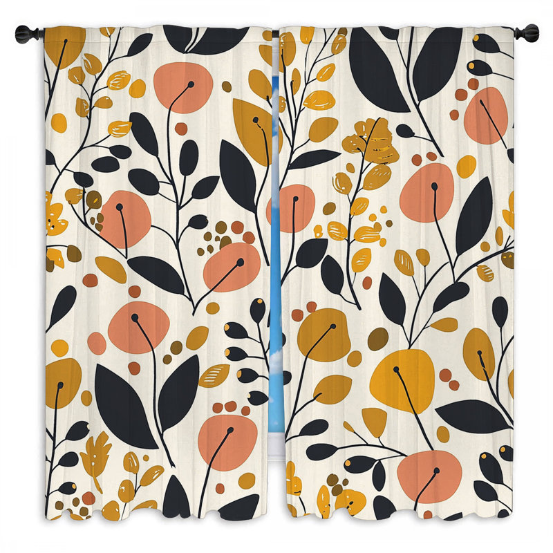 Rideaux de fenêtre Wildflowers, L 40 po x L 52 po