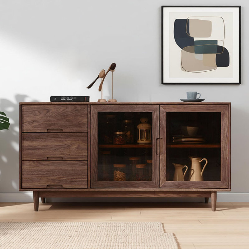 Buffet de rangement rétro multifonctionnel, 31.49" H x 62.99" W x 15.74" D