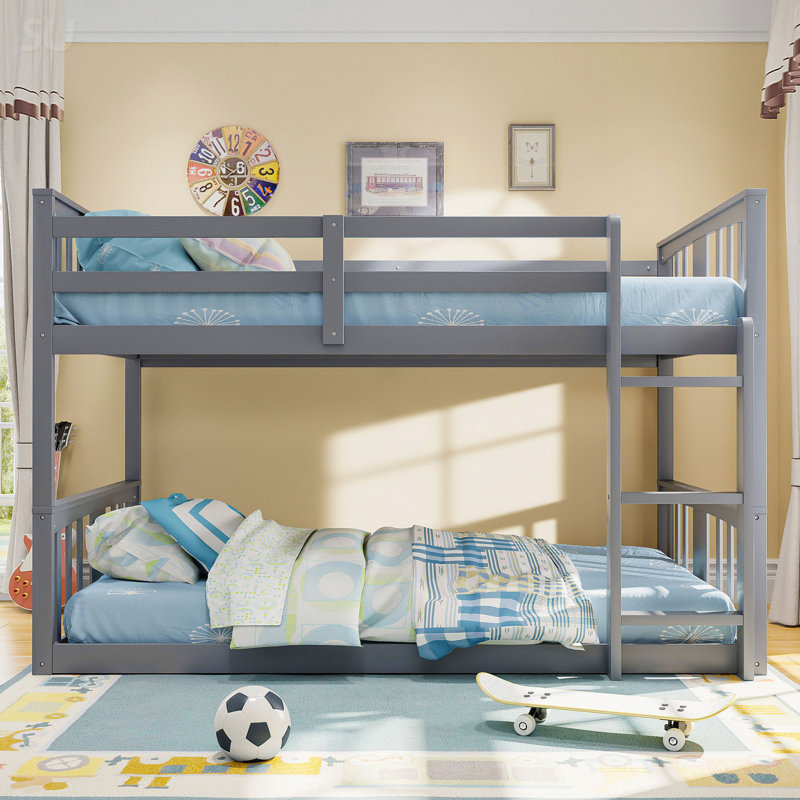 Bunk Bed With Ladder, Gray