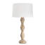 Crew Travertine Buffet Lamp (Black Shade)-1862562190