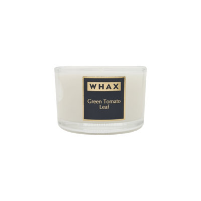 Green Tomato Leaf Scented Jar Candle with Glass Holder