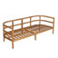 Ensemble de conversation d'extérieur en bois d'acacia pour 7 personnes avec coussins hydrofuges Lorene