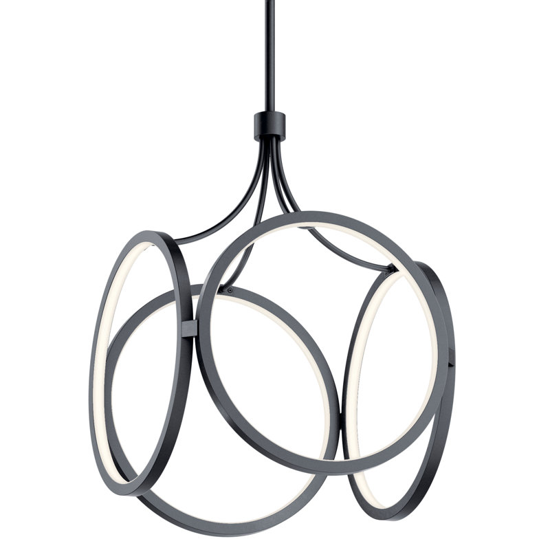 Nikiki 1 - Light LED Pendant, 58" H x 14" W x 14" D, Matte Black