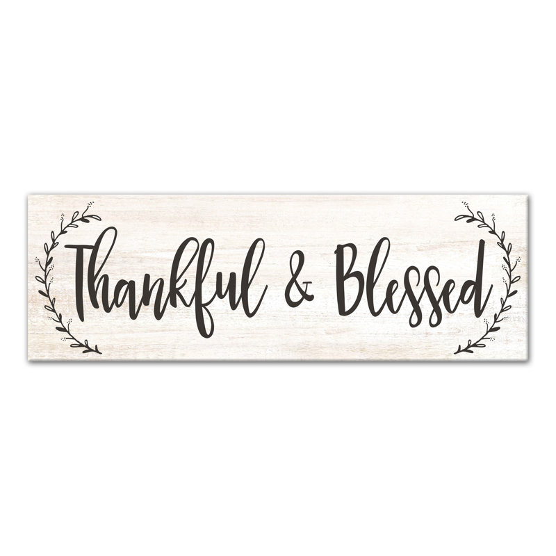 «Thankful & Blessed», reproduction sur toile