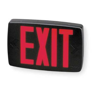 Light Blue USA Recessed Edge-Lit LED Exit Sign