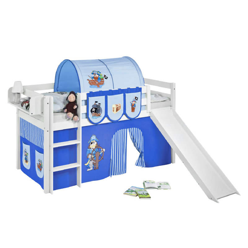 Pirate Single (3') Mid Sleeper Bed, Blue