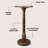 Leopold 24.5" Cottage Mango Wood Pedestal Round Drink Table and Decorative End Table-1258891745