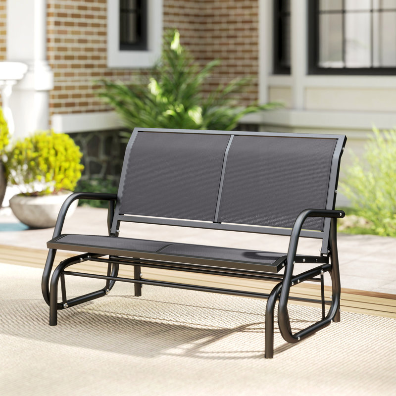 Chaise d'extérieur en acier thermolaqué Shaer, Dark Grey