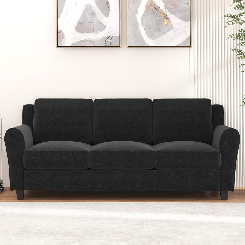 Ensemble de 2 canapés en tissu 80 po, Black