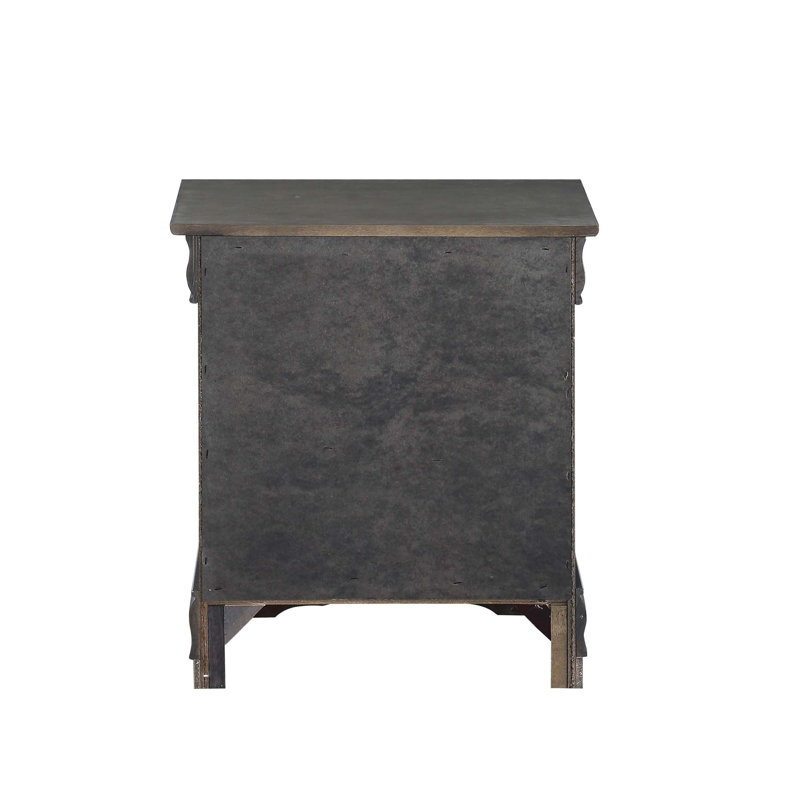 Louis Philippe Nightstand, Modern Design, Dark Gray