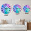 Blue And Purple Gold Infused Liquid Art - Modern Wall Clock-1524494184