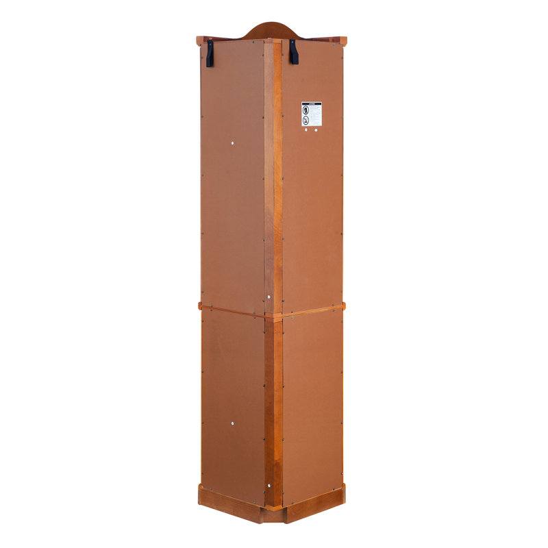 Corner Lighted Curio Cabinet Corner Glass Cabinet, Oak