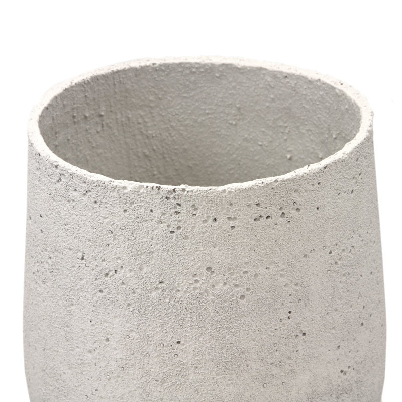 Graystone Floor Planter, White