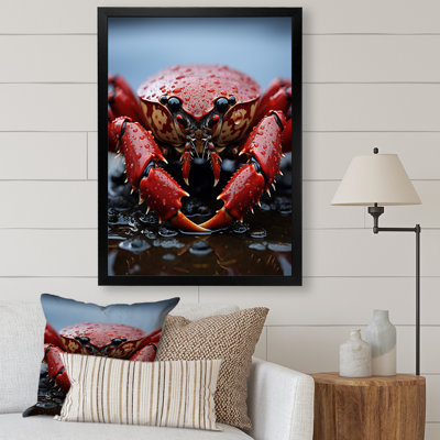 Corail gris homard Portrait vibrant - impression