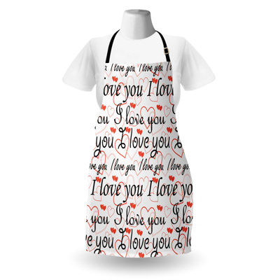 Valentine's Day Geometric Bib Apron