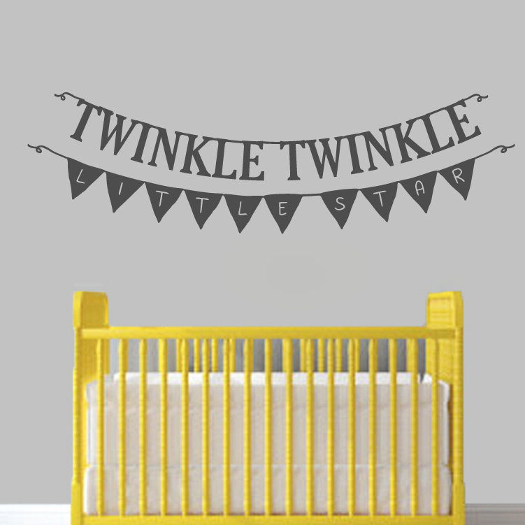 Décalcomanie murale twinkle twinkle little star, Gris foncé