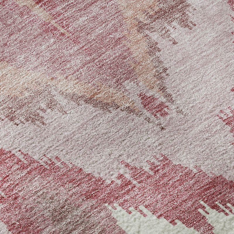 Premium Machine Washable Prisco Blush Rug, Rectangle 3' x 5'