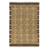 Scandinavian One-of-a-Kind 4'6X7'0 Hand Knotted Area Rug