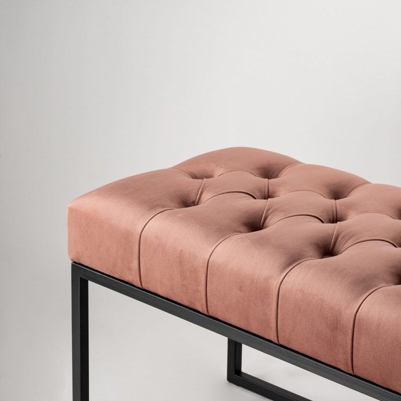 Erald Velvet Upholstered Bench, H40 x W100 x D30cm