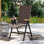 Chaise de salle à manger pliante en osier de patio, chaise de salle à manger d'extérieur en rotin PE