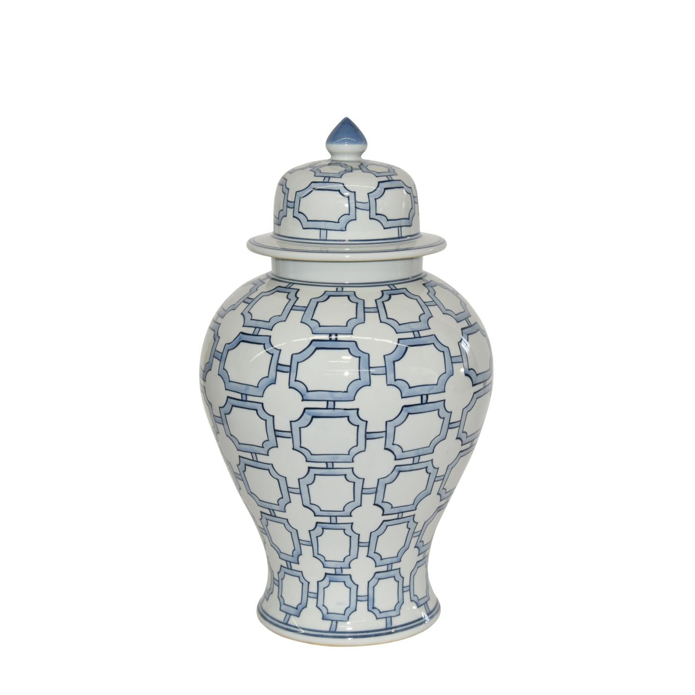 Legend of Asia Blue/White 18" Indoor / Outdoor Porcelain Ginger Jar ...