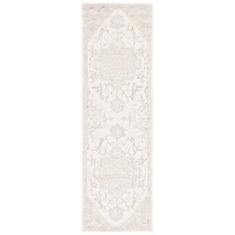 Lauren Ralph Lauren Percy Hand Tufted Wool/Cotton Oriental Rug in Ivory/Beige, Runner 2'3" x 6'