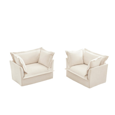 Ensemble de 2 fauteuils à housse de fauteuil
