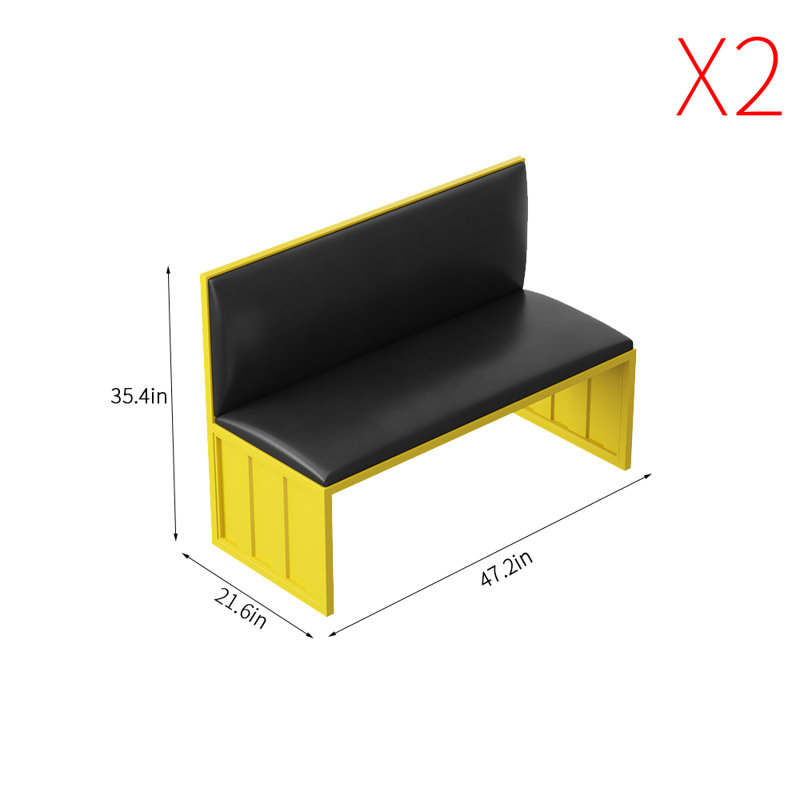Banc rembourré en similicuir à la mode de style industriel
