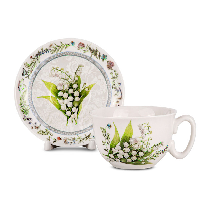 Cortavion Handmade Porcelain China Porcelain Teacup and Saucer