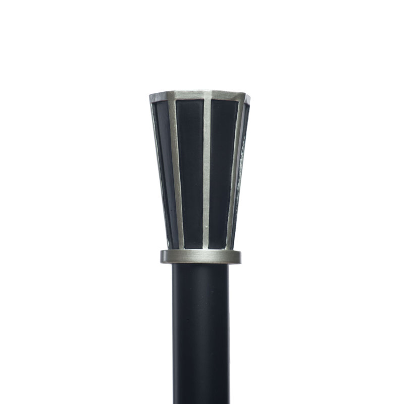 Tringle à rideaux simple Sandra, Onyx, H 3,5 po x l 72 po x P 5,25 po