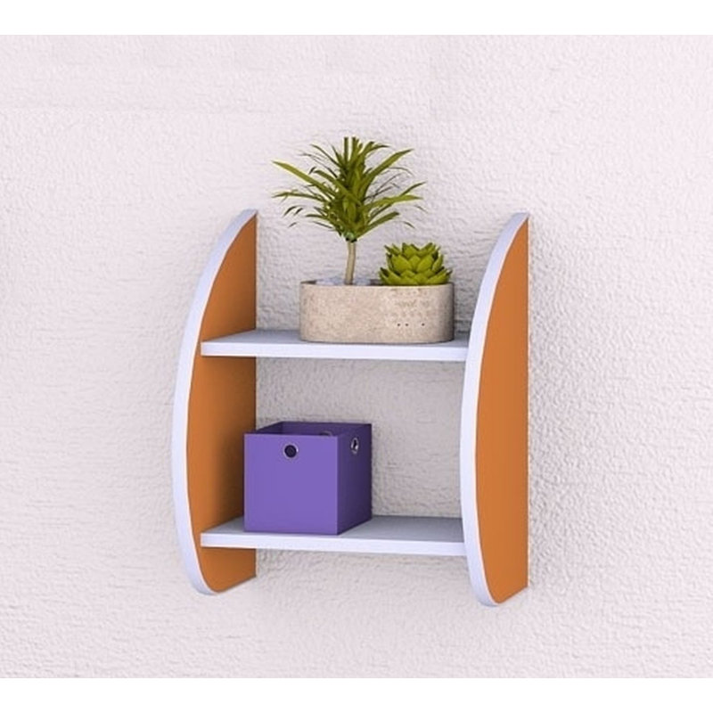 Arrindell 2 Piece Tiered Shelf, Orange, 54cm H x 44cm W x 25cm D