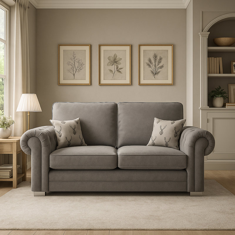 Verona 3 Seater High Back Sofa Perfect Comfort and Style for Your Living Room, Grey